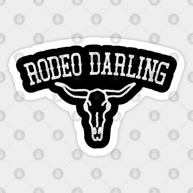 Rodeo Darling // Retro Outlaw Country Fan Design Sticker by DankFutura